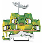 Wago Contact - Borne de protection 4C / 2 étages / Pontage interne / 2,5 mm² / CFMC / Vert-Jaun