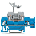 Wago Contact - Borne à 2 étages / 2,5 mm² / N-L / Bleu - Gris (Option pontage horizontal)