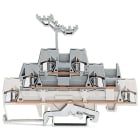 Wago Contact - Borne à 3 étages Blanc / Gris / Gris