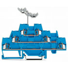 Wago Contact - Borne à 3 étages Bleu / Bleu / Bleu