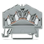 Wago Contact - Borne de passage 4C inclinées / 2,5 mm² / CFMC / Gris