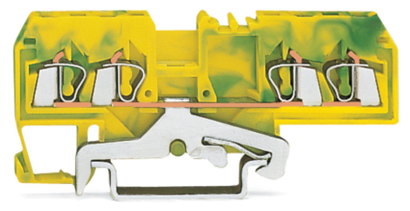 Wago Contact - Borne de protection 2,5 mm² 4C / CFMC / Vert-Jaune