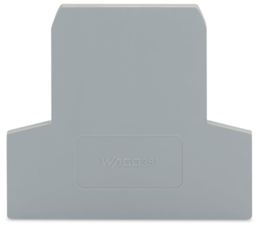 Wago Contact - Plaque intermédiaire et d'extrémité / Gris