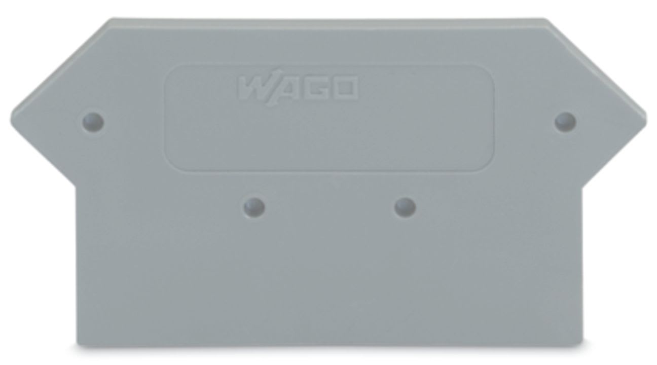 Wago Contact - Plaque intermédiaire et d'extrémité / Gris