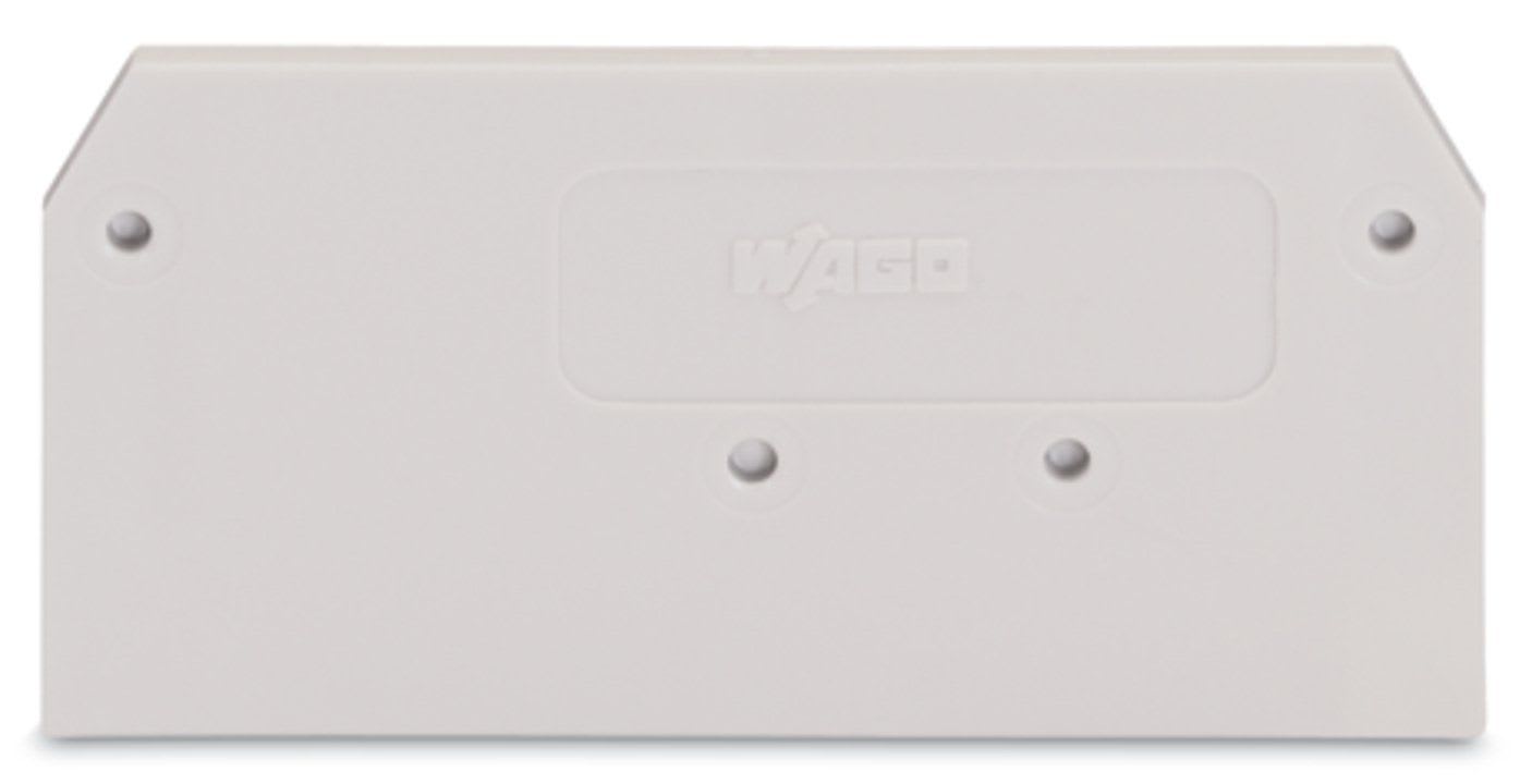 Wago Contact - Plaque intermédiaire et d'extrémité / Gris clair / Epaisseur 2,5 mm