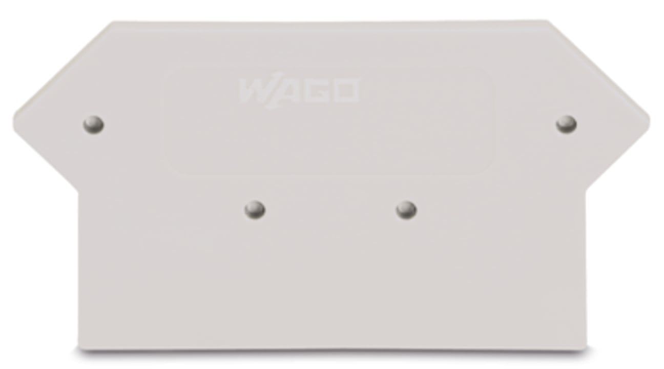 Wago Contact - Plaque intermédiaire et d'extrémité / Gris clair / Epaisseur 3 mm