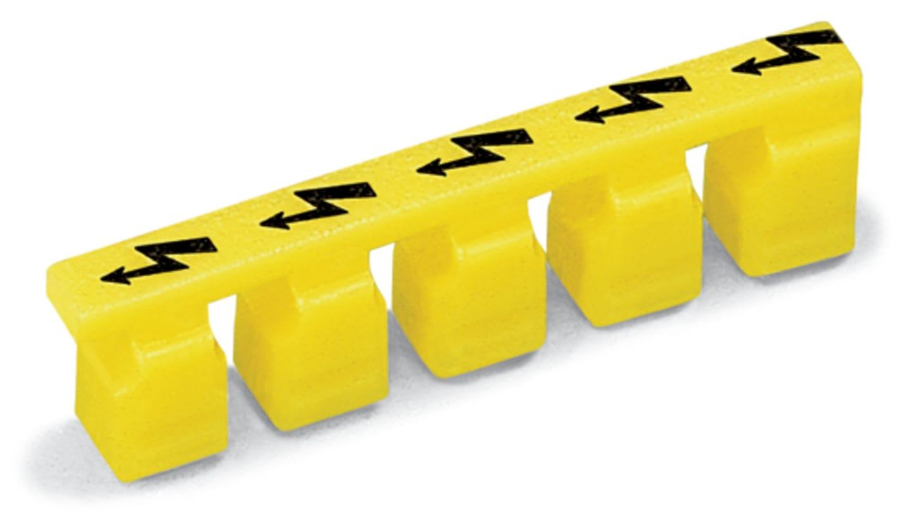 Wago Contact - Couverture protectrice de signalisation de danger pour 5 bornes / Jaune