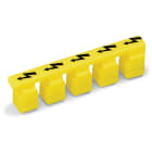 Wago Contact - Couverture protectrice de signalisation de danger pour 5 bornes / Jaune