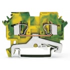 Wago Contact - Borne de protection 2C / 4 mm² / Vert-Jaune / EEx e