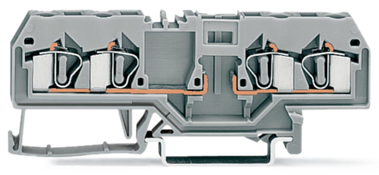 Wago Contact - Borne de passage 4C / 4 mm² / CFMC / Gris