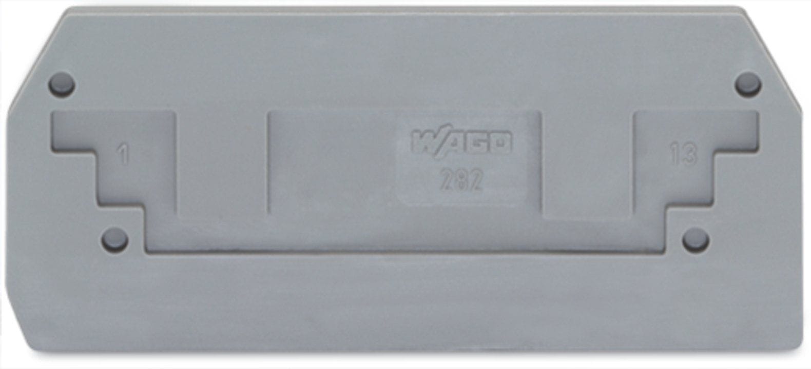 Wago Contact - Plaque intermédiaire et d'extrémité / Gris
