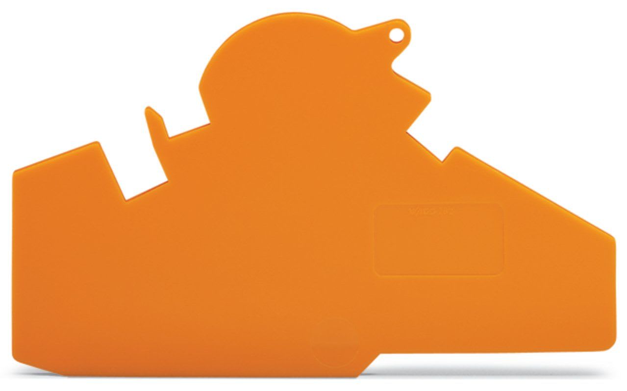 Wago Contact - Plaque intermédiaire et d'extrémité / Orange / (Possibilité plombage)