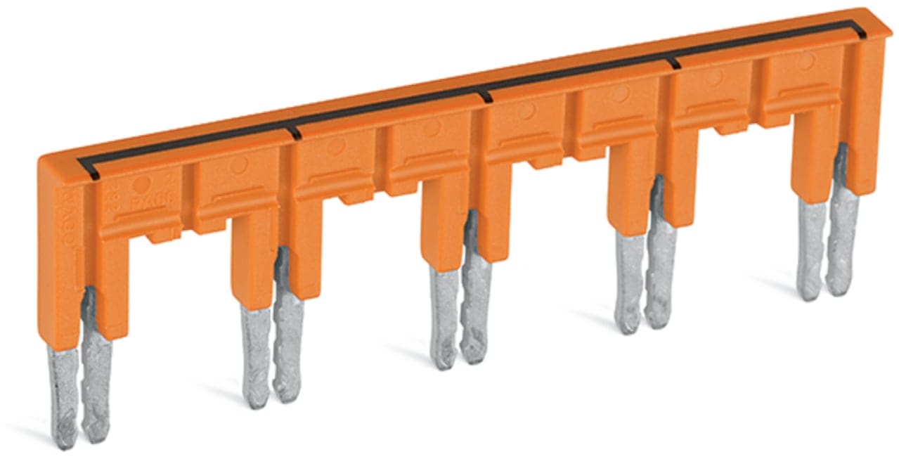 Wago Contact - Contact de pontage isolé 5 pôles (1-3-5-7-9), orange