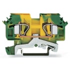 Wago Contact - Borne de protection 2C / 6 mm² / Vert-Jaune