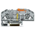 Wago Contact - Borne sectionnable pour fil de terre gris