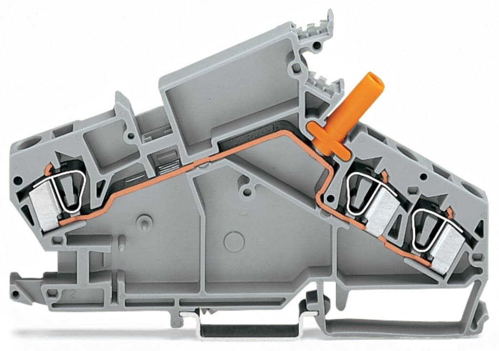 Wago Contact - Borne de passage 3C / 6 mm² / Gris