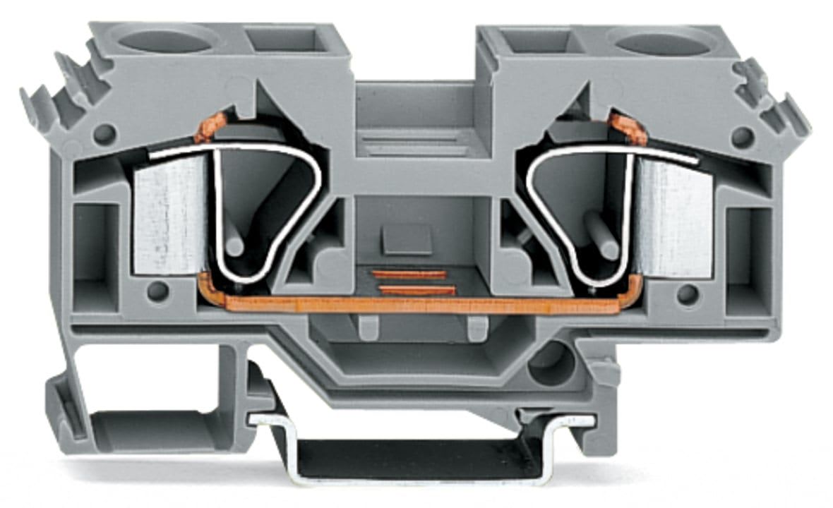 Wago Contact - Borne de passage 2C / 16 mm² / Gris
