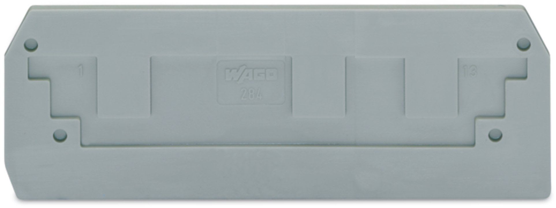 Wago Contact - Plaque intermédiaire et d'extrémité / Gris