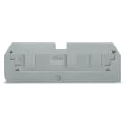 Wago Contact - Plaque de recouvrement réductrice / Epaisseur 1 mm / P câblage frontal / Gris