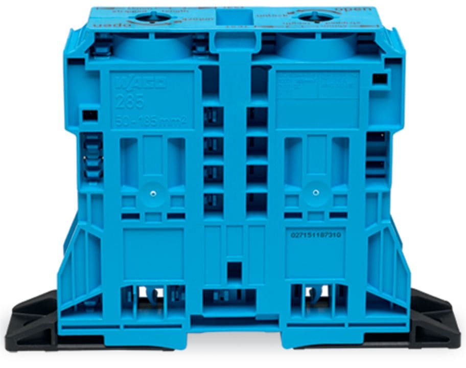 Wago Contact - Borne passage 2c 185mm² bleu fond d'armoire