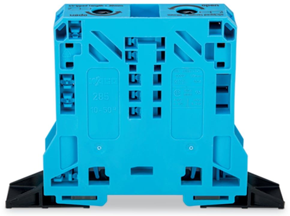 Wago Contact - Borne de passage pour 2 conducteurs 50mm², bleu