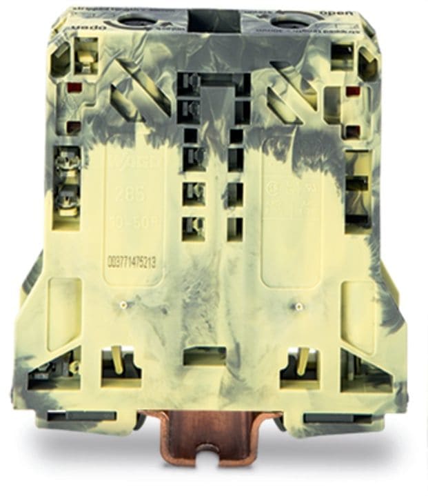 Wago Contact - Borne de passage pour 2 conducteurs 50mm², gris foncé-jaune