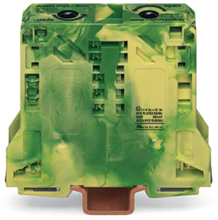 Wago Contact - Borne de protection pour 2 conducteu 50mm², vert-jaune