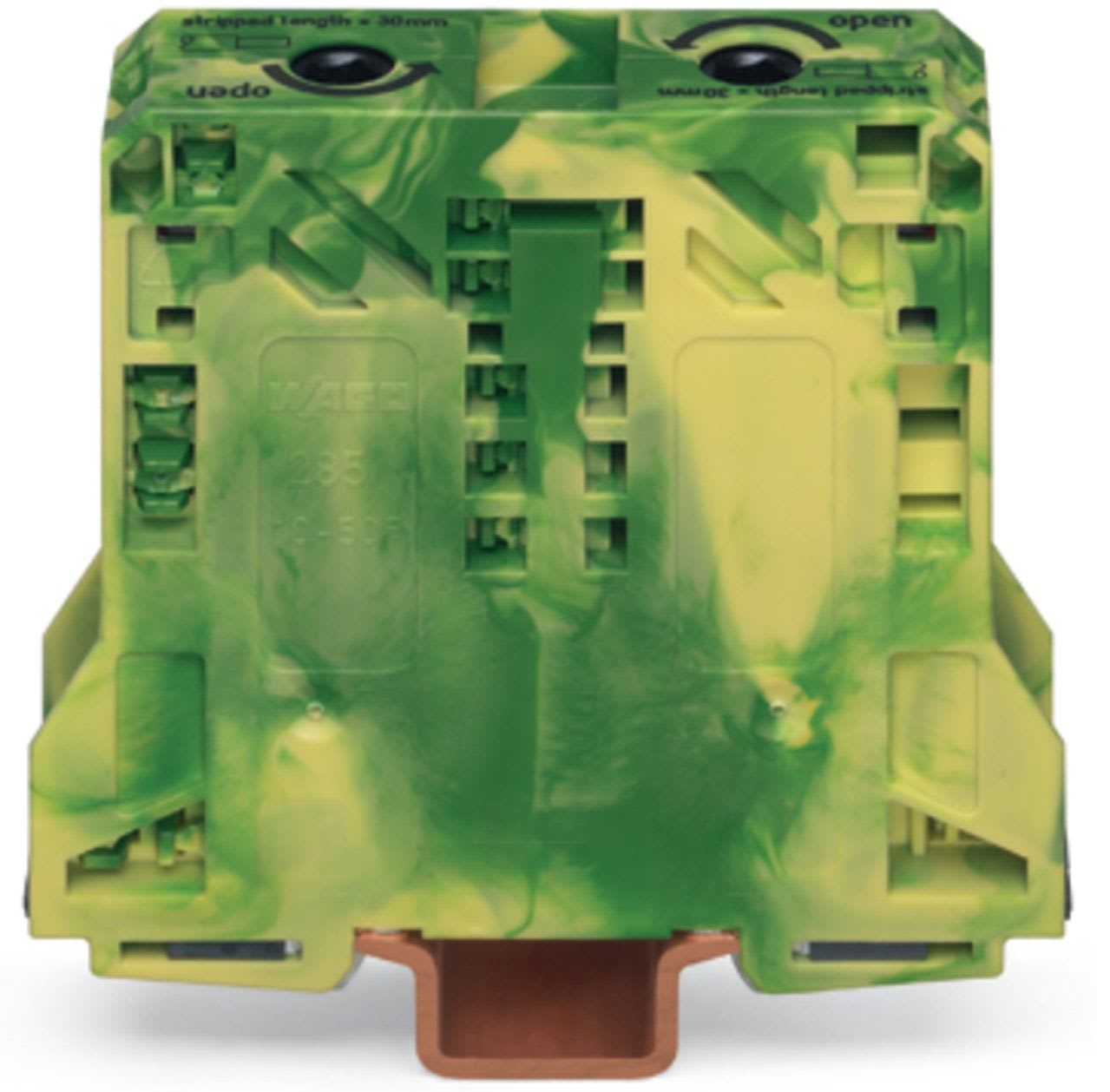 Wago Contact - Borne de passage 2C / 50 mm² / Vert/Jaune