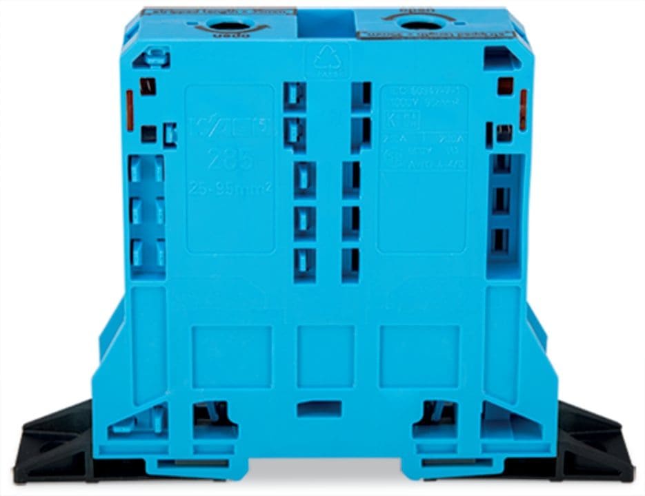 Wago Contact - Borne de passage pour 2 conducteurs 95 mm², bleu