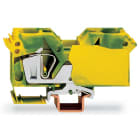 Wago Contact - Borne de protection 2C / 35 mm² / Vert-Jaune