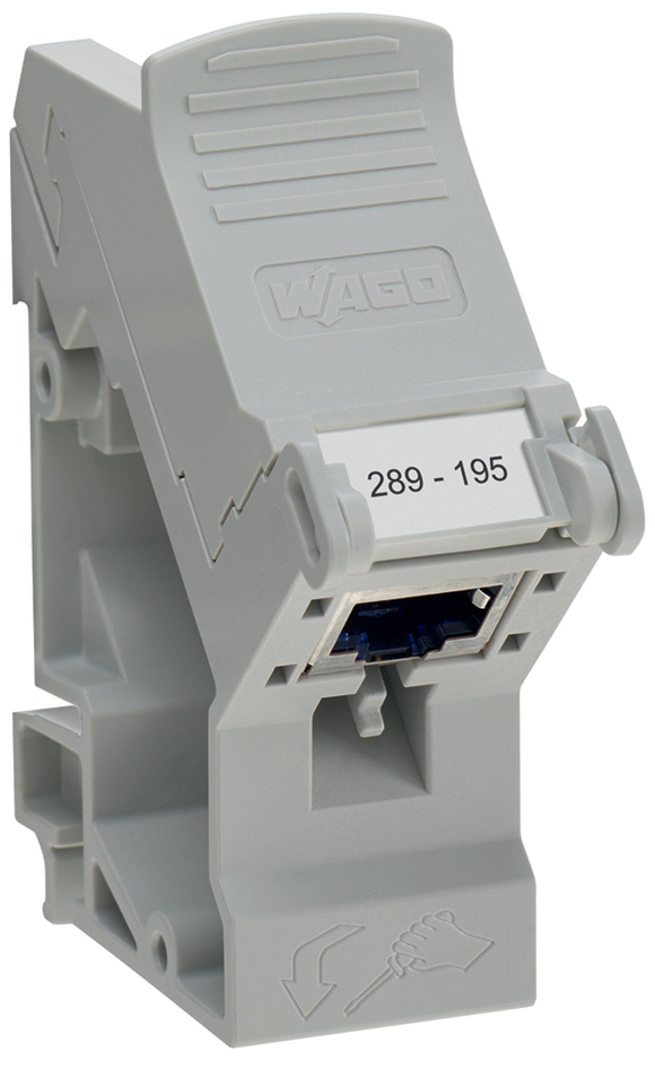 Wago Contact - Module interface pour ETHERNET RJ-45 pour rail DIN TS 35 avec étriers de serrage