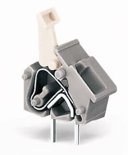 Wago Contact - Borne modulaire pour circuits imprimés Bouton-poussoir 2,5mm² pas 7.5/7.62mm 1 p