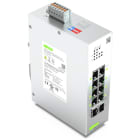 Wago Contact - Switch ETHERNET administrable LEAN 8 ports PoE+ 1000Base-TX - 2 slots SFP 1000