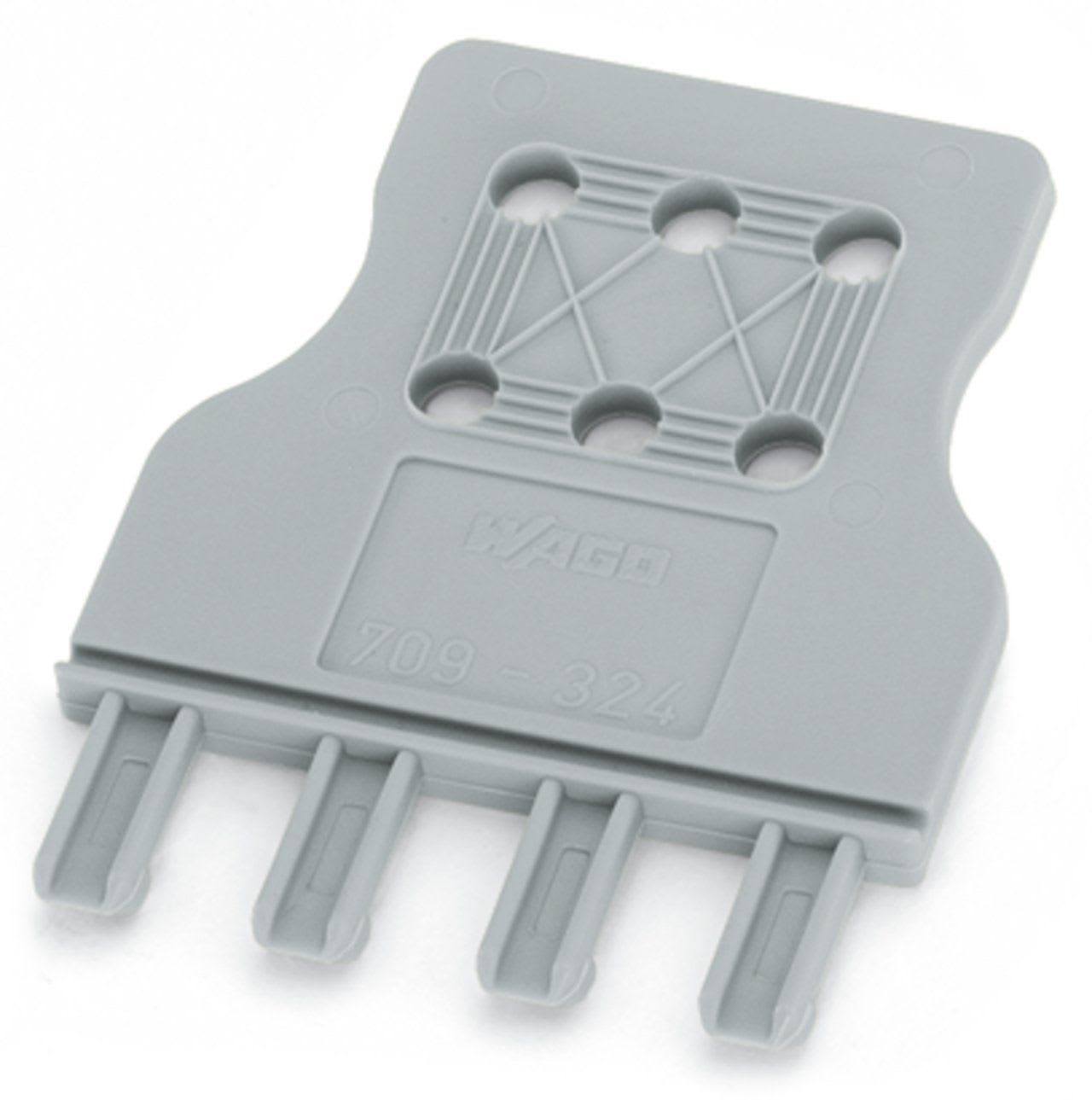 Wago Contact - Plaque de décharge de traction 2 pôles pour bornes de 10 mm de largeur, gris