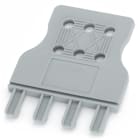 Wago Contact - Plaque de décharge de traction 2 pôles pour bornes de 10 mm de largeur, gris