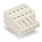 Wago Contact - Connecteur femelle pour 1 conducteur 100% protégé contre l'inversion, gris clair