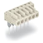 Wago Contact - Female connector for rail-mount terminal 0.6 x 1 mm pins Coudé, gris clair