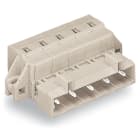 Wago Contact - Connecteur mâle avec cage clamp et brides de fixation, 10 pôles