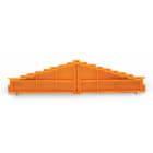 Wago Contact - Plaque d'extrémité pour 8 niveaux / Ep. = 7,62 mm / Orange / Impression 'a à h'