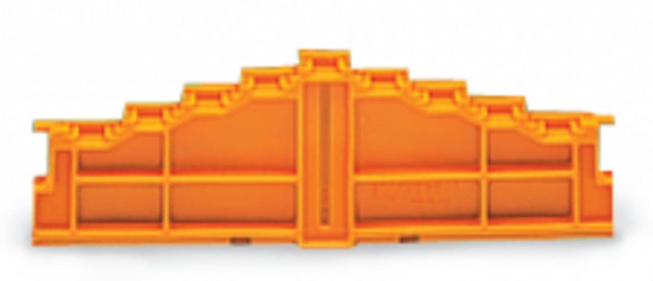 Wago Contact - Plaque d'extrémité pour 4 niveaux / Epaisseur 7,62 mm / Orange