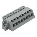 Wago Contact - Connecteur femelle coudé avec cage clamp et brides de fixation, Pas 5 mm, 8 pôle