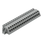 Wago Contact - Connecteur femelle coudé avec cage clamp et brides de fixation, Pas 5 mm, 18 pôl