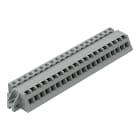 Wago Contact - Connecteur femelle coudé avec cage clamp et brides de fixation, Pas 5 mm, 20 pôl