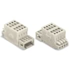 Wago Contact - 2-conductor combi strip 100% protégé contre l'inversion, gris clair