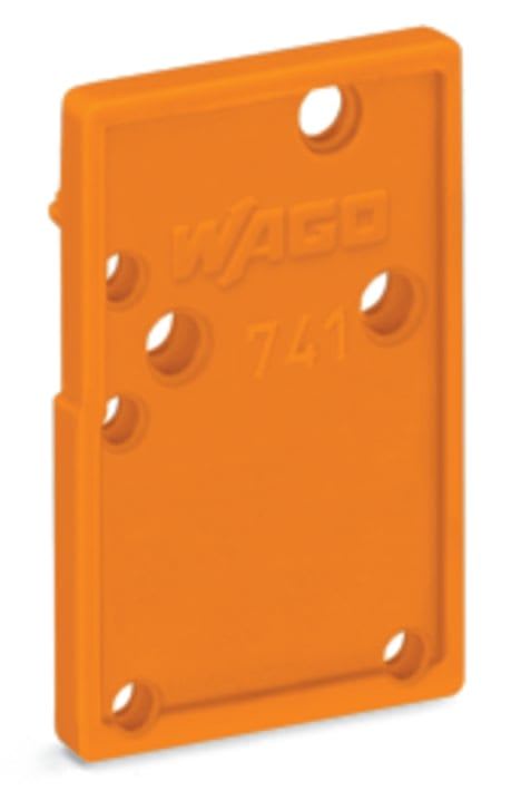 Wago Contact - Plaque d'extrémité, encliquetable, Epaisseur 1,5 mm/ Orange / Série 741