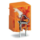 Wago Contact - Borne d'extrémité MODUL. traversante pour C. I., 2 broches à souder / Pôle, Pas