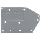 Wago Contact - Plaque d'extrémité, encliquetable, Epaisseur 1,5 mm/ Gris