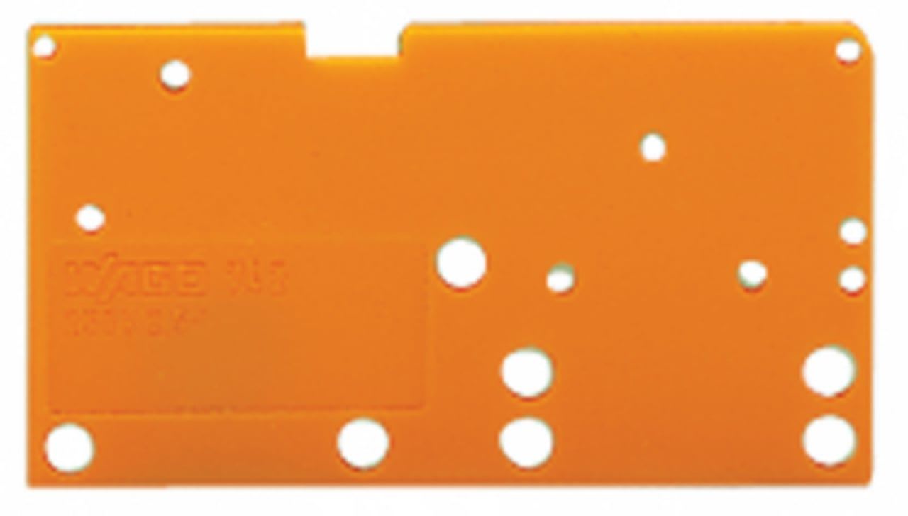 Wago Contact - Plaque d'extrémité encliquetable / Epaisseur 1,5 mm / Orange