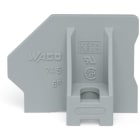 Wago Contact - Plaque d'extrémité avec bride de fixation / Gris
