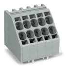 Wago Contact - Borne pour CI 2 cond. 10mm² pas7.5mm 5 pôles, vert-jaune